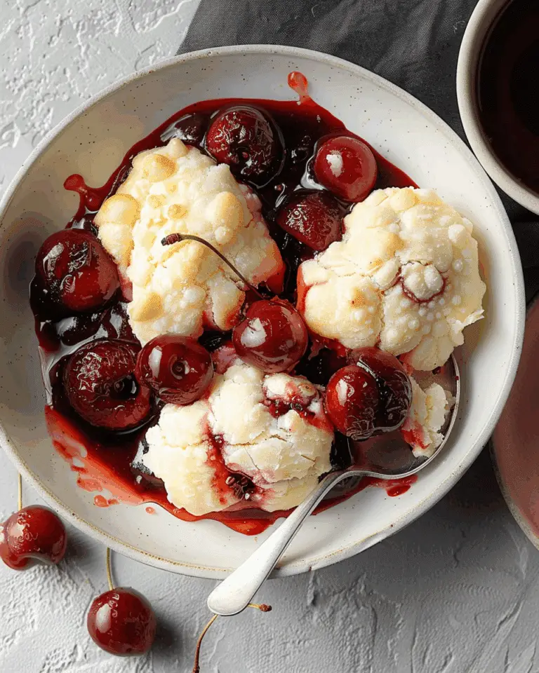 Amaretto Cherries with Dumplings