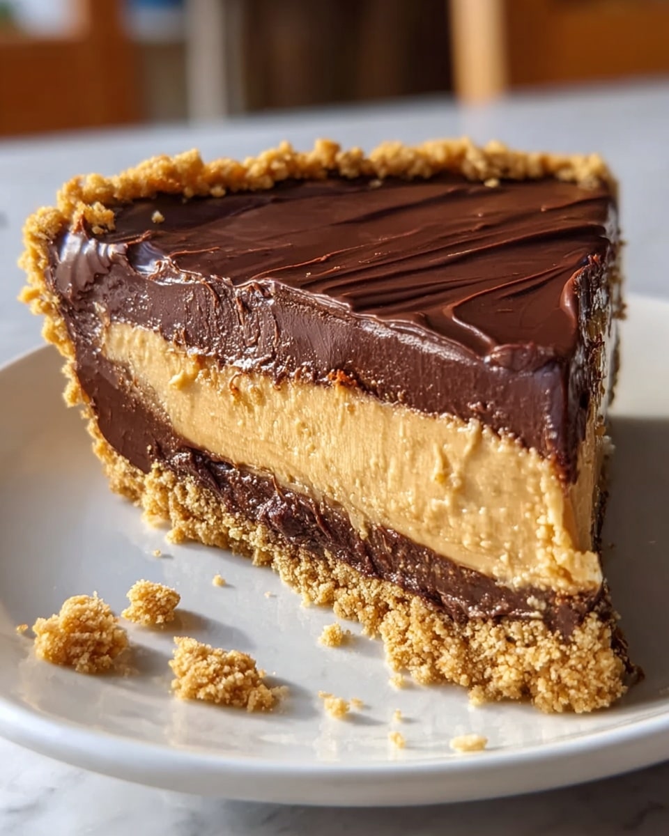No-Bake Chocolate Peanut Butter Pie Recipe