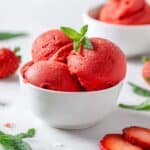4 Ingredient Strawberry Sorbet Recipe