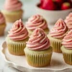 Pistachio Cupcakes with Strawberry Buttercream Recipe