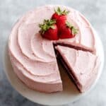 Homemade Strawberry Cake with Strawberry Cream Cheese Frosting Recipe