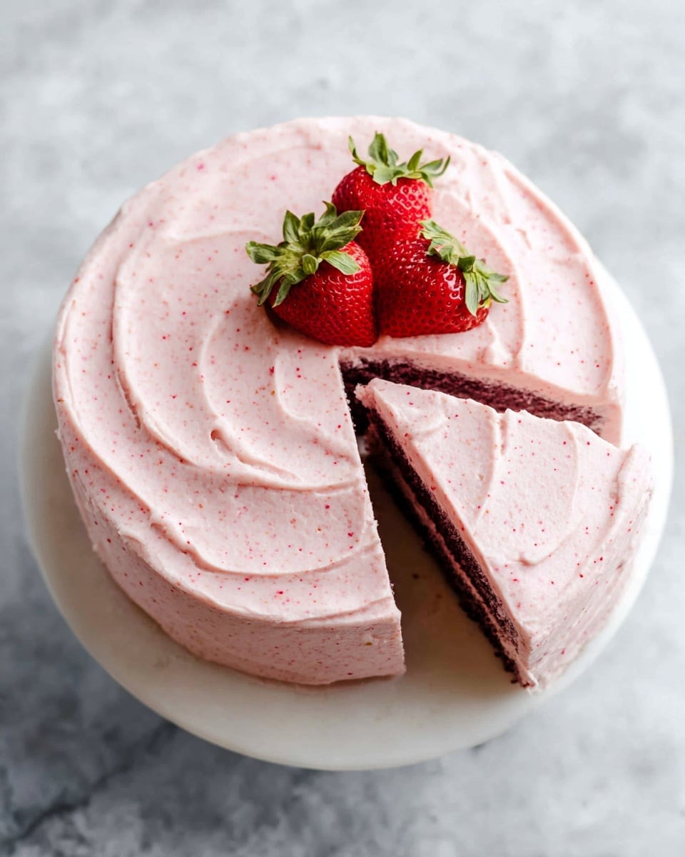 Homemade Strawberry Cake with Strawberry Cream Cheese Frosting Recipe