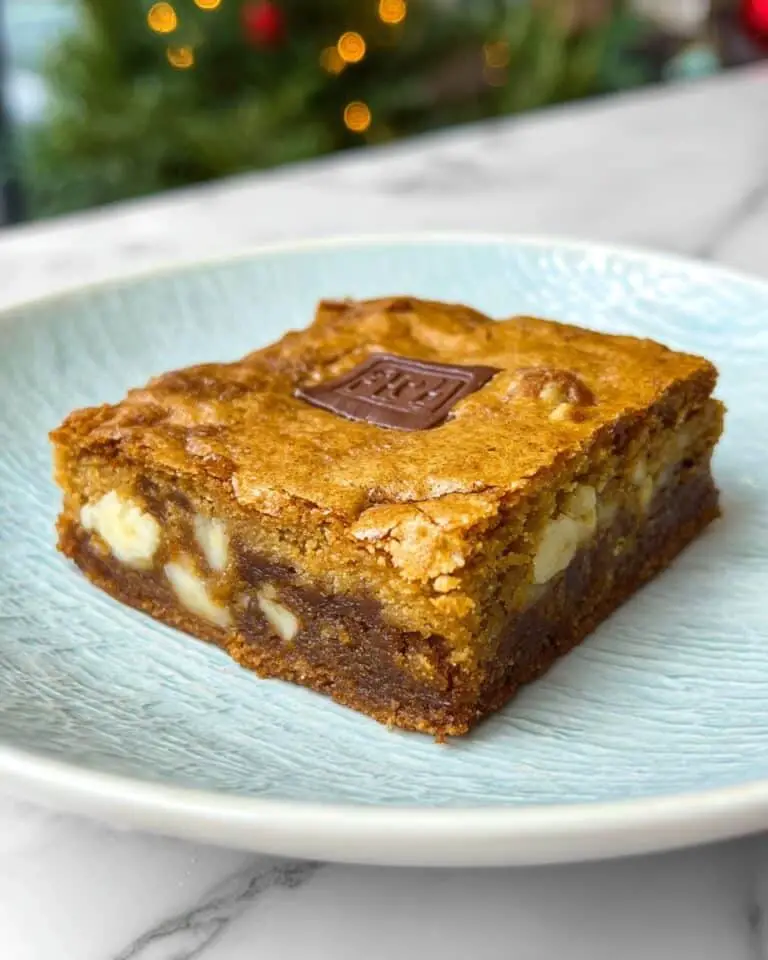 Quick & Easy Biscoff Blondies with White Chocolate Recipe
