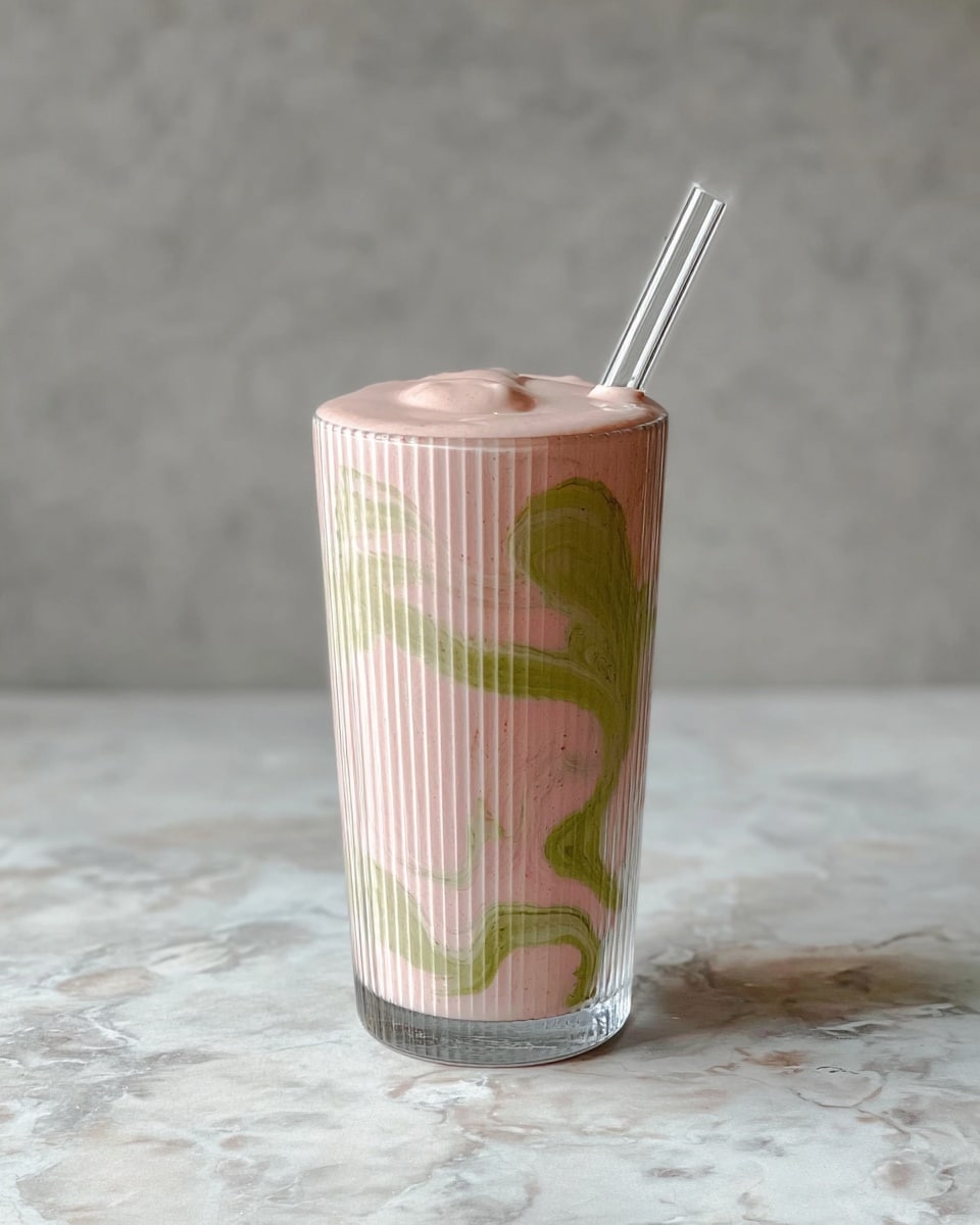 Strawberry Matcha Smoothie with Banana Recipe