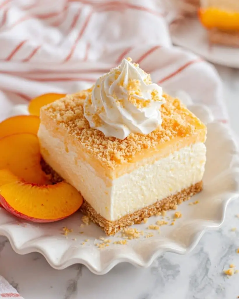 Peaches and Cream Dessert Bars Recipe