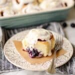 Blueberry Cinnamon Rolls with Cream Cheese Frosting Recipe