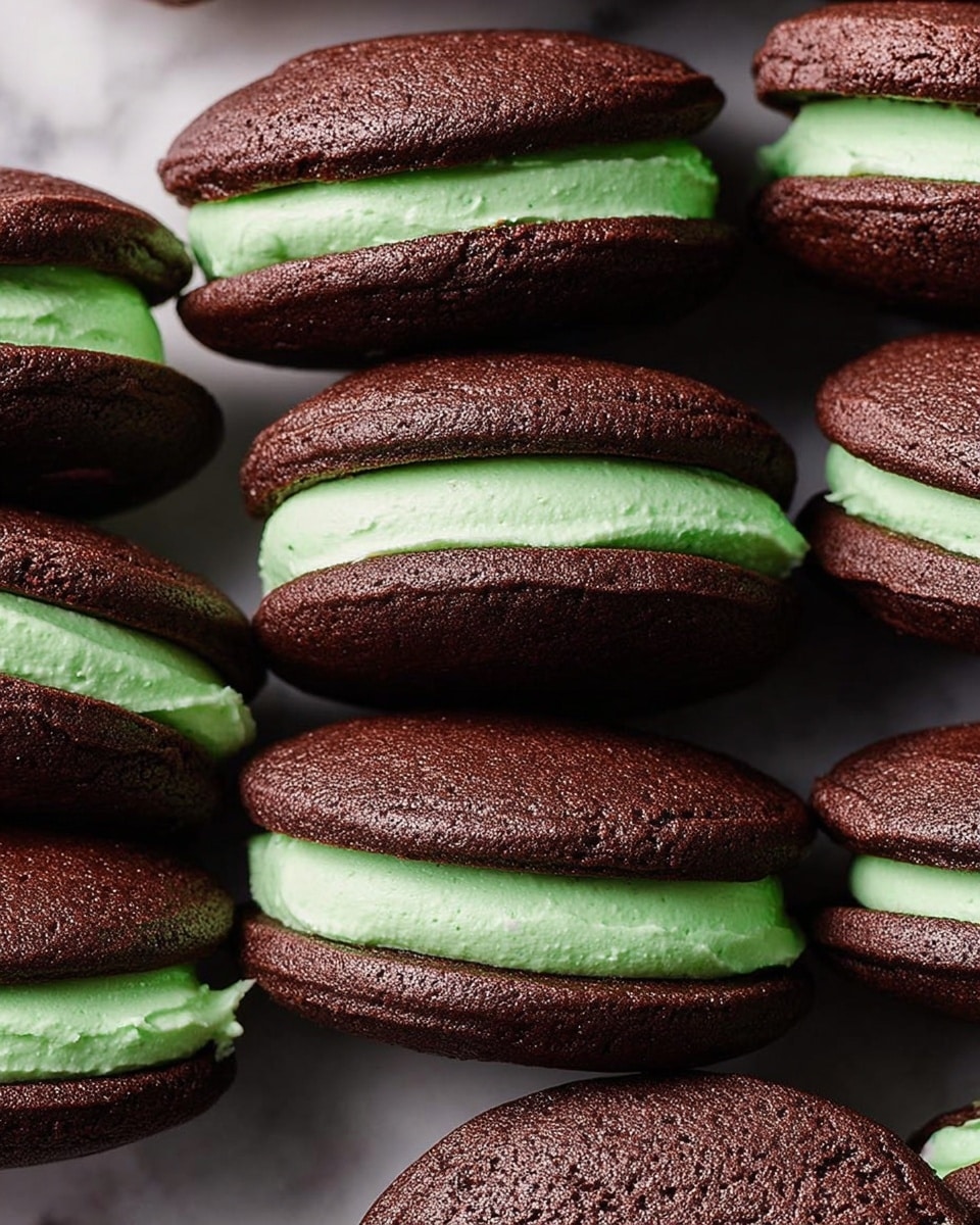 Chocolate Chip Whoopie Pies with Mint Filling Recipe