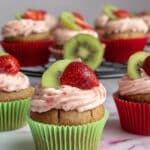 Strawberry Kiwi Cupcakes Recipe