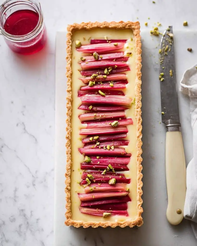 Vegan Rhubarb Custard Tart Recipe