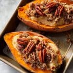 Pecan Pie Double Baked Sweet Potatoes Recipe