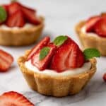 Mini Strawberry Pies with Homemade Shortcrust, Diplomat Cream, and Fresh Strawberries Recipe