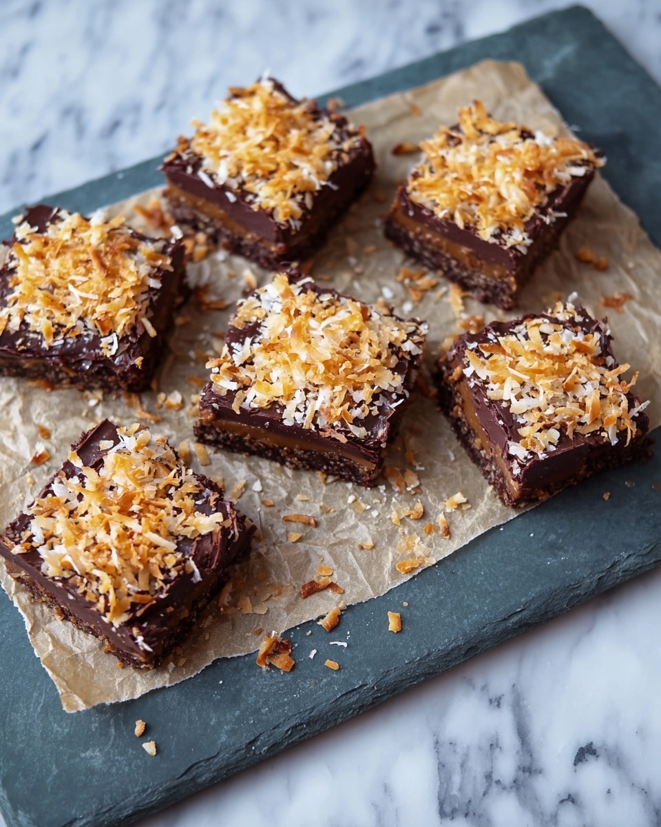 Fudgy Coconut Brownies with Chocolate Ganache Recipe