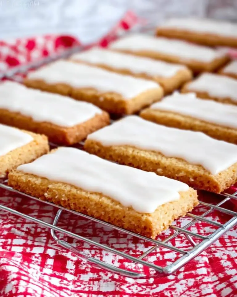 Danish Fedtebrød – Coconut Cookie Slices with Rum Glaze Recipe