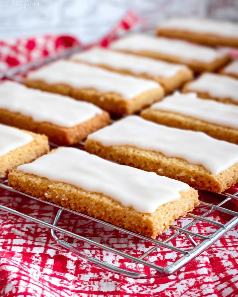Danish Fedtebrød – Coconut Cookie Slices with Rum Glaze Recipe