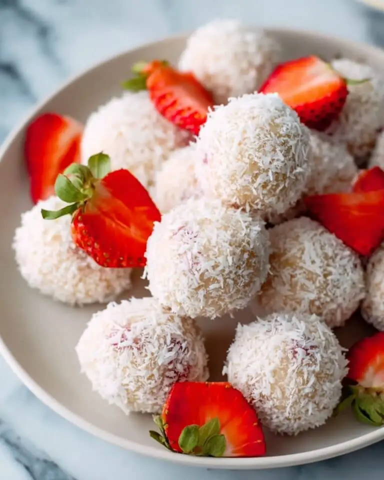 No Bake Strawberry Coconut Truffles Recipe