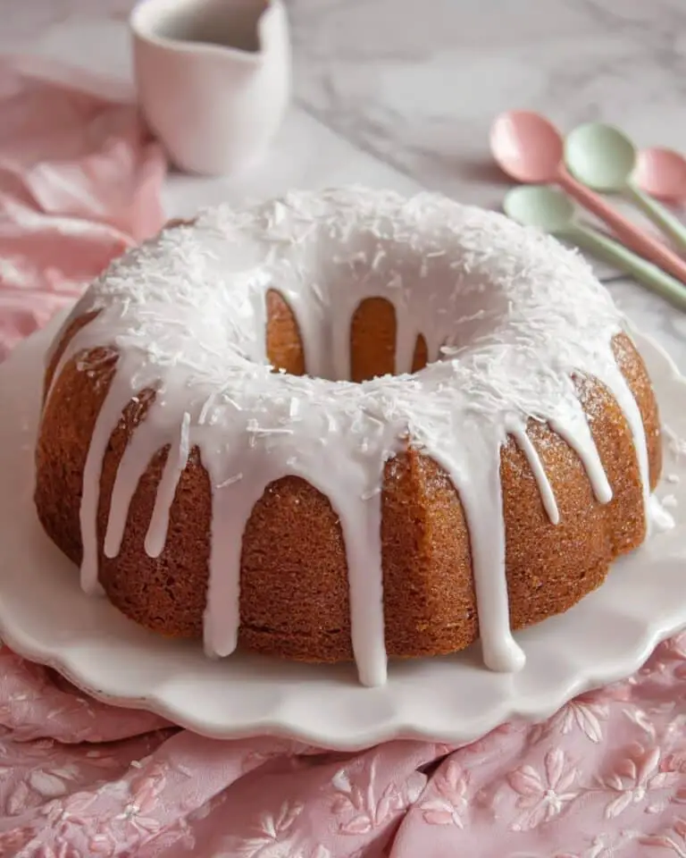 Banana Coconut Bundt Cake with Coconut Icing Recipe