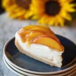 Peach Cheesecake with Almond Crust and Apricot Glaze Recipe