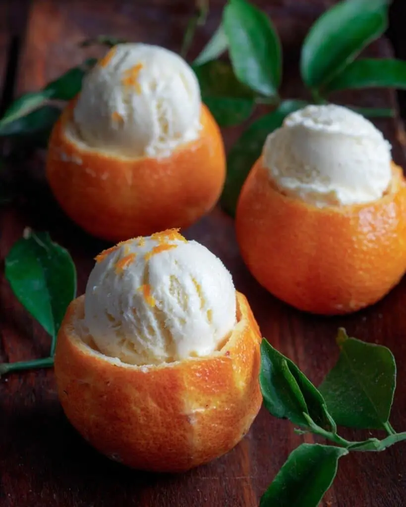 Creamsicle Tangerine Ice Cream with Mascarpone Recipe