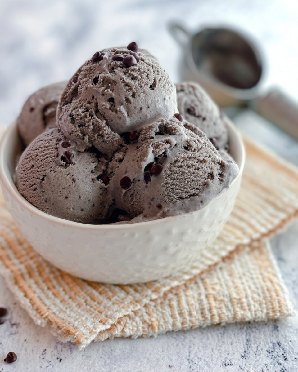 Black Sesame Ice Cream with Chocolate Recipe