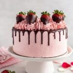Chocolate Strawberry Cake with Strawberry Italian Meringue Buttercream Recipe