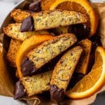 Homemade Chocolate Dipped Orange Biscotti Recipe