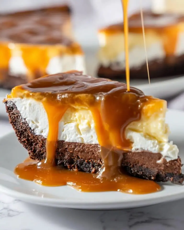 Caramel Brownie Bottom Cheesecake Recipe