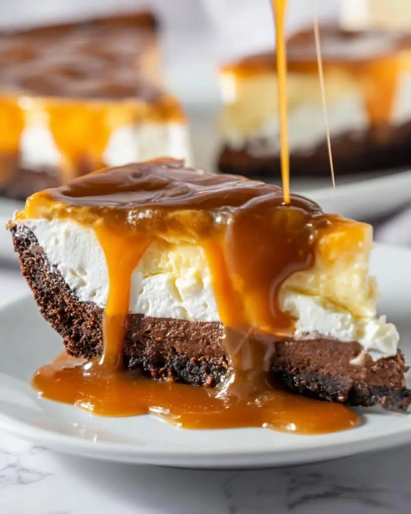 Caramel Brownie Bottom Cheesecake Recipe