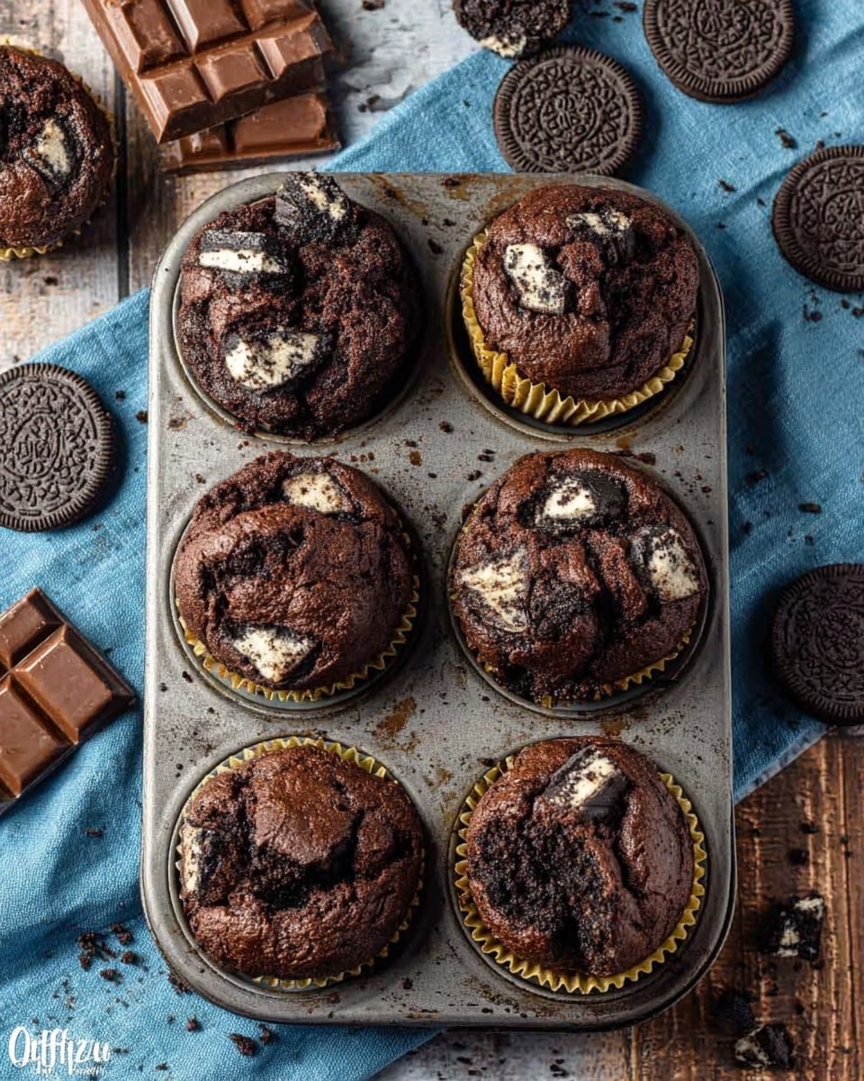 Oreo Double Chocolate Chip Muffins Recipe
