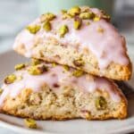 Buttermilk Cherry Scones with Pistachio Glaze Recipe