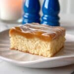 Vanilla Milk Cake with Caramel Drizzle and White Chocolate Decoration Recipe