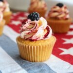 Corn Cupcakes with Blackberry Frosting Recipe