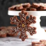 Chocolate Peppermint Snowflake Cookies Recipe