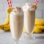 Creamy Banana Shake with Cinnamon and Whipped Cream Recipe