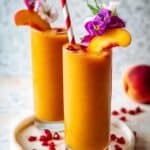 Peach Juice Recipe with Peach Crumble Topping Recipe