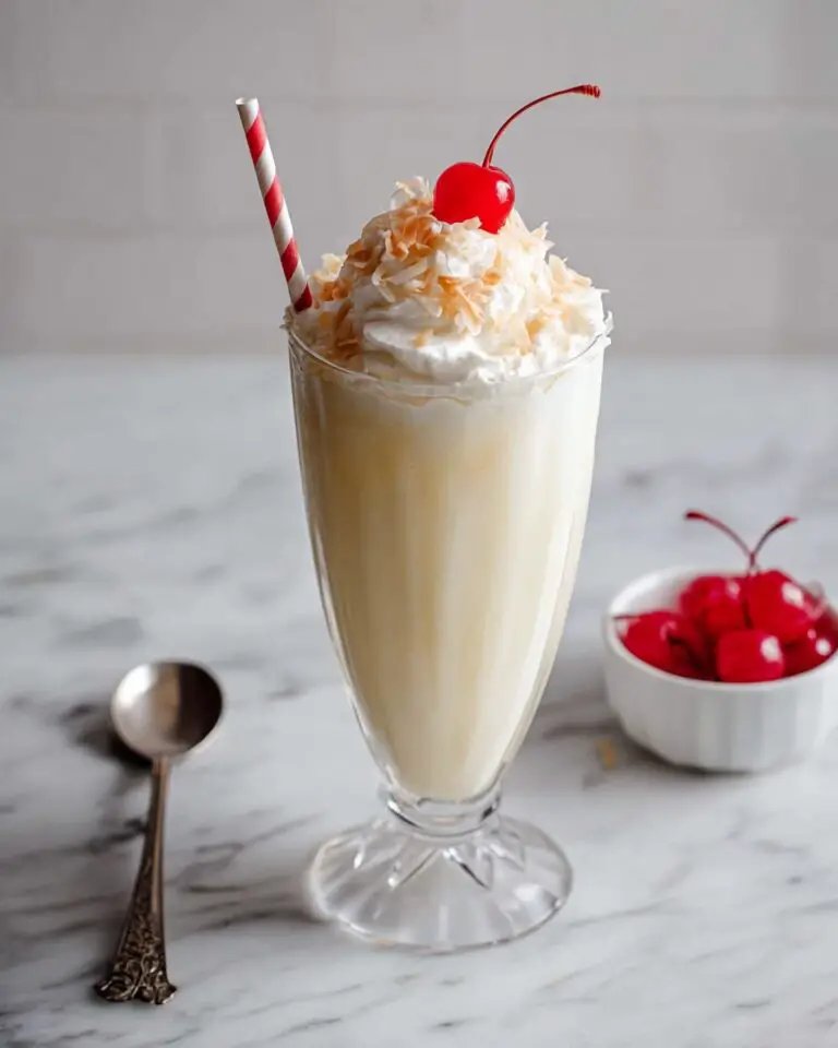 Creamy Coconut Shake with Whipped Topping Recipe