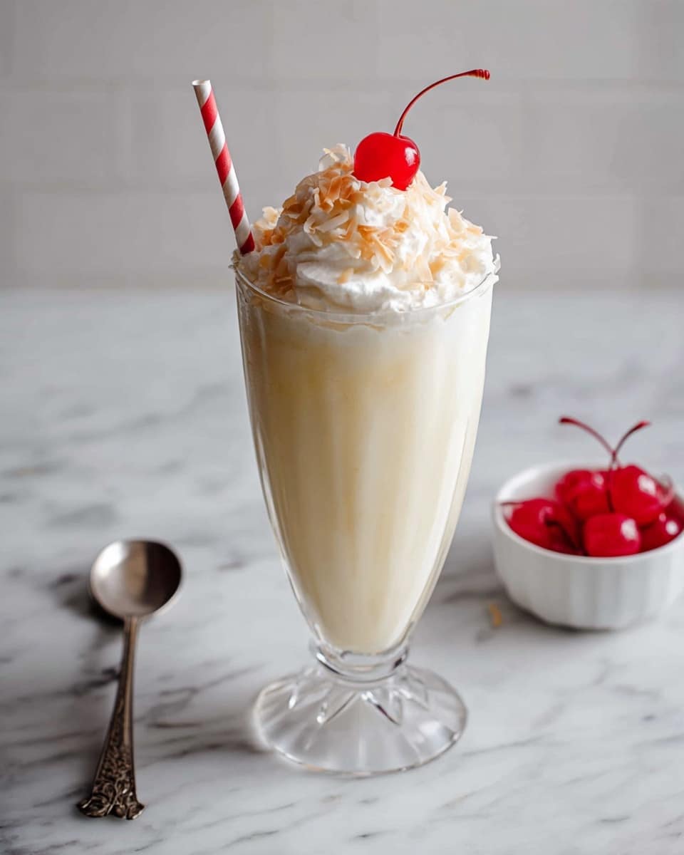 Creamy Coconut Shake with Whipped Topping Recipe