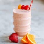 Banana Strawberry Orange Cottage Cheese Smoothie Recipe