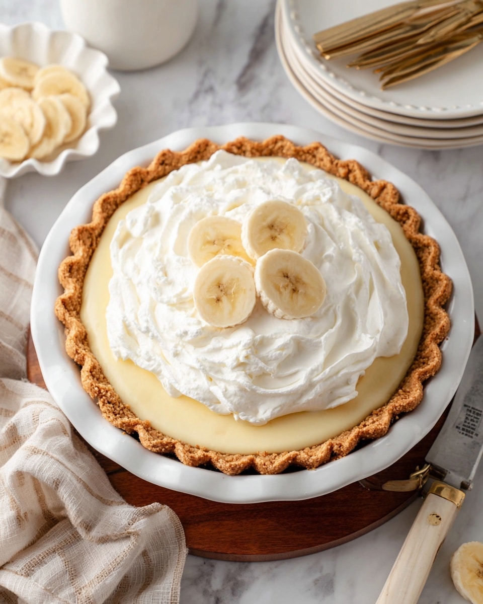 Homemade Banana Cream Pie with Fluffy Whipped Topping Recipe
