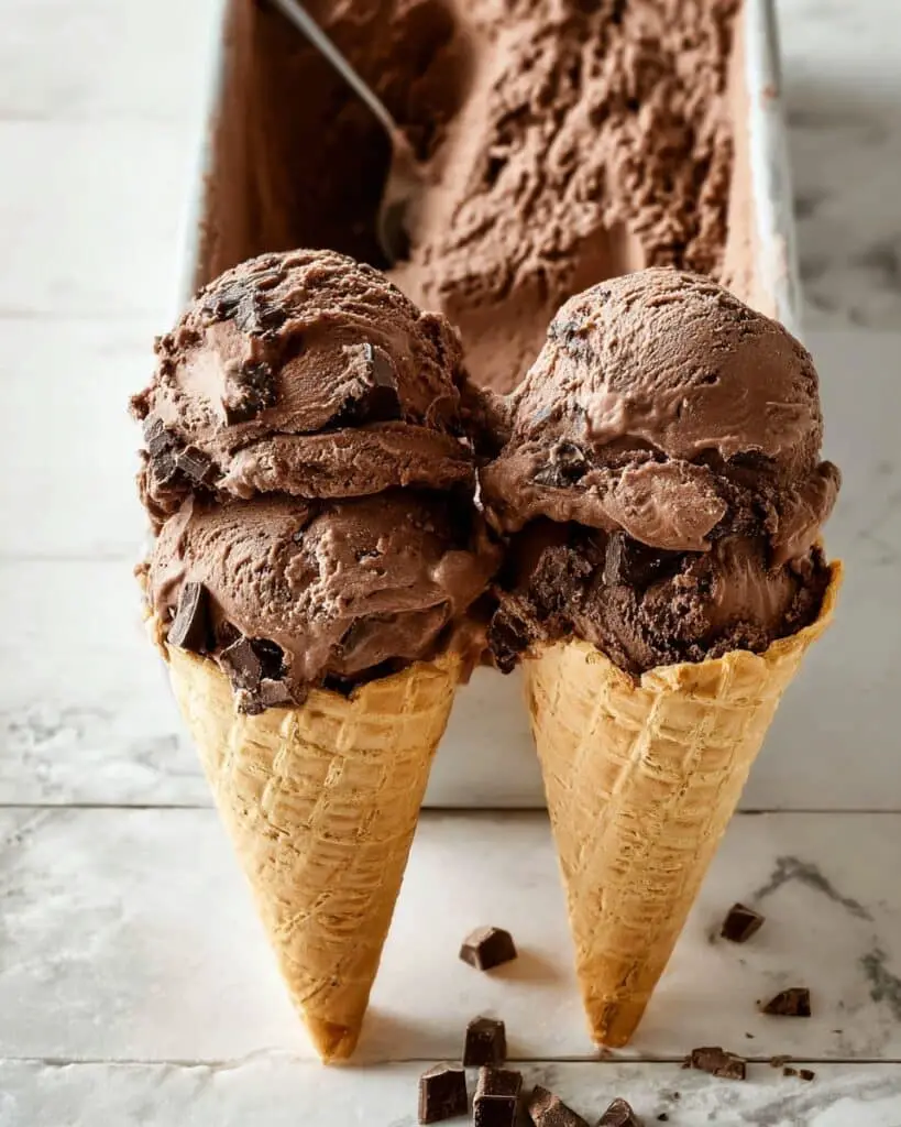 No-Churn Chocolate Chunk Ice Cream Recipe