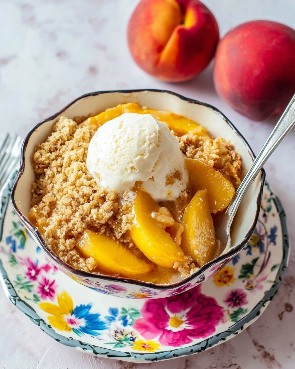 Delicious Peach Crisp with Oatmeal Topping Recipe