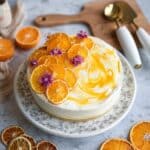 Orange Olive Oil Cake with Orange Curd and Whipped Cream Recipe