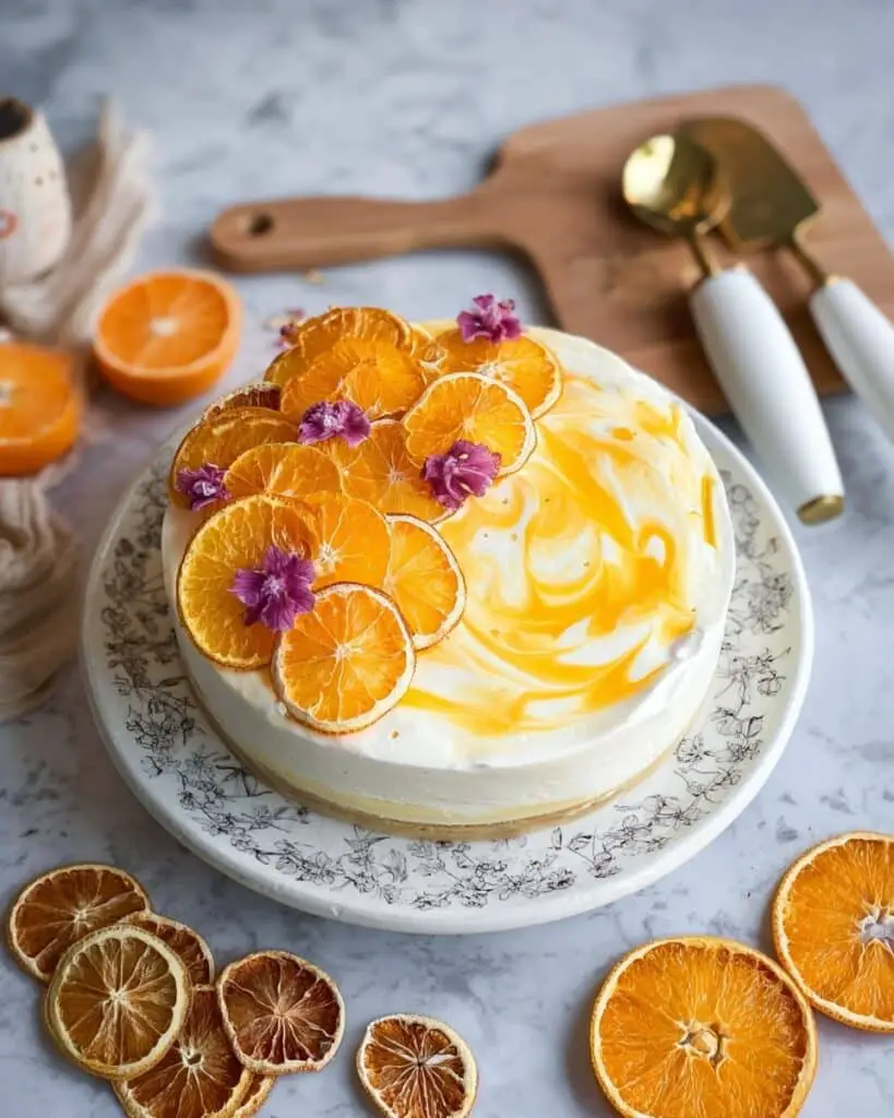 Orange Olive Oil Cake with Orange Curd and Whipped Cream Recipe