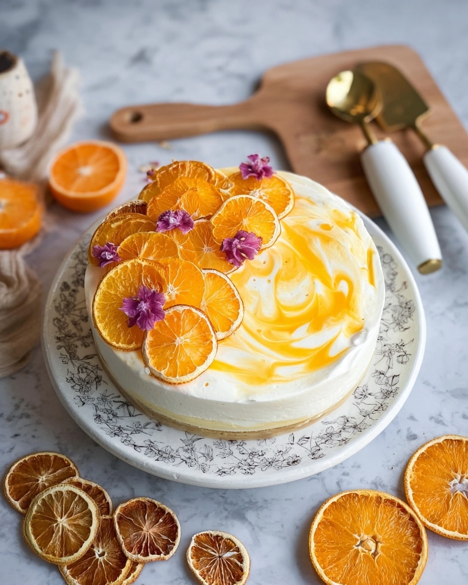 Orange Olive Oil Cake with Orange Curd and Whipped Cream Recipe