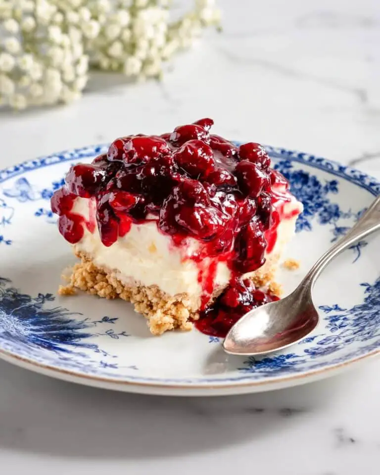 Crunchy Munchy Ice Cream Dessert Bars with Raspberry Topping Recipe