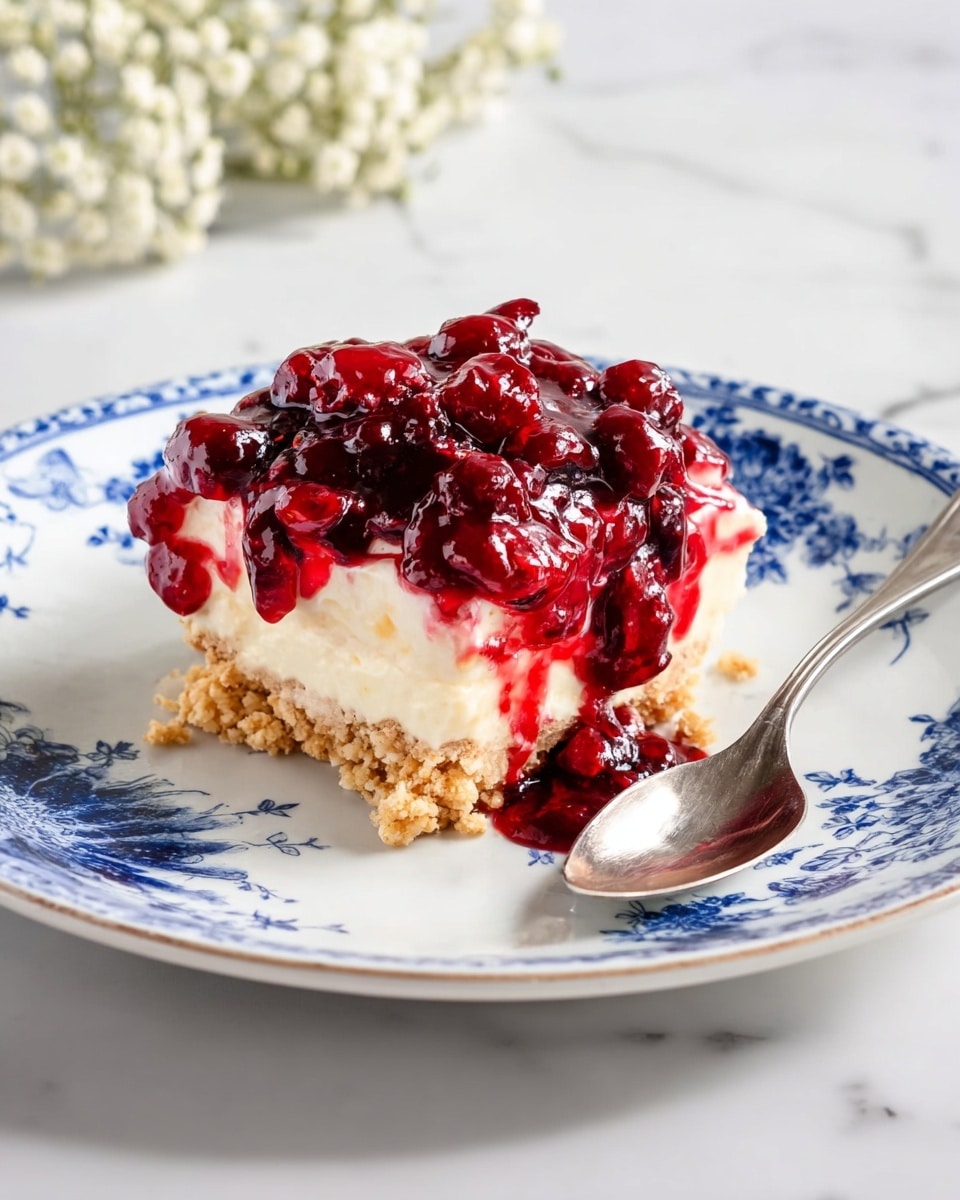 Crunchy Munchy Ice Cream Dessert Bars with Raspberry Topping Recipe