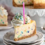 Baked Birthday Cheesecake with Sprinkles Recipe