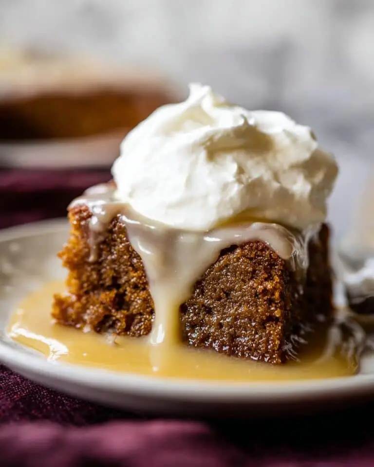 Gingerbread Cake with Lemon Cream Sauce Recipe