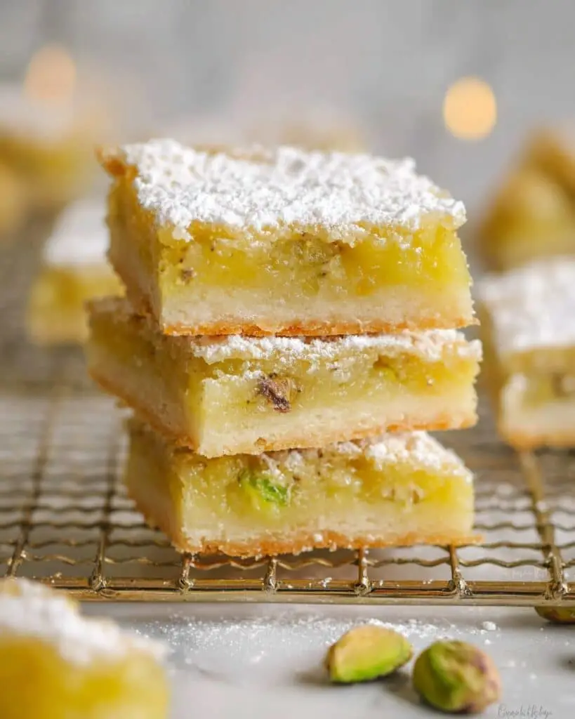 Lemon Pistachio Bars Recipe