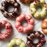Easy Mochi Donuts with Strawberry, Matcha, and Chocolate Glazes Recipe