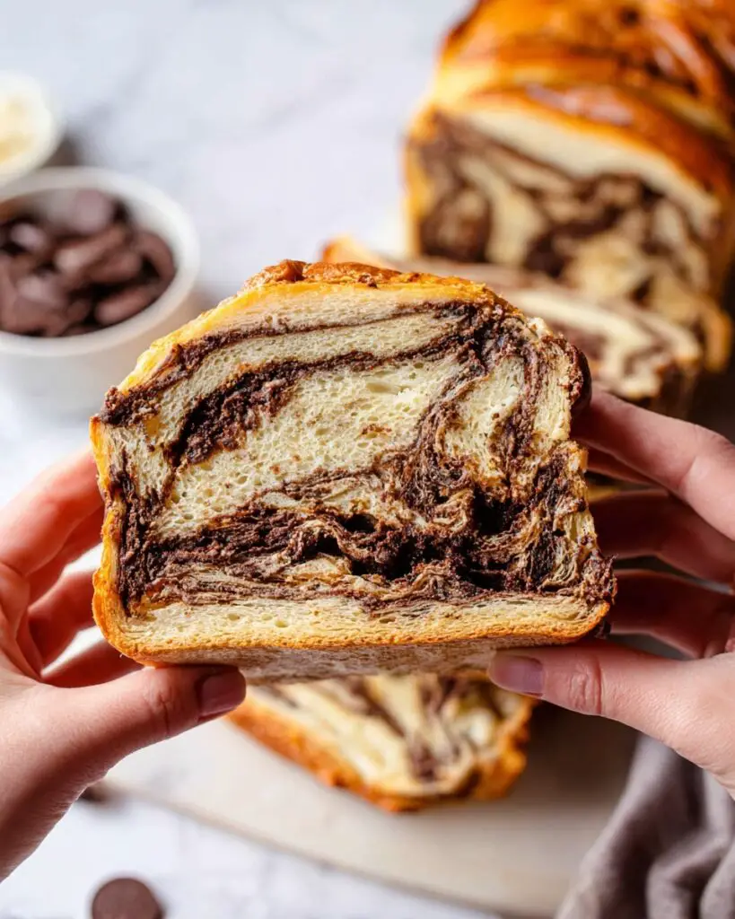 Chocolate Brioche with Creamy Cocoa Filling and Braided Design Recipe